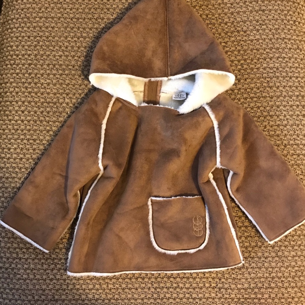 Egg Baby Jacket!!! Faux suede and fur!!! 12-18 mo!